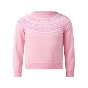 Rachel Riley Girls  Pink Fairisle Sweater